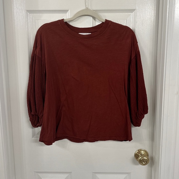 Velvet Maroon Cropped Shirt - Picture 1 of 2